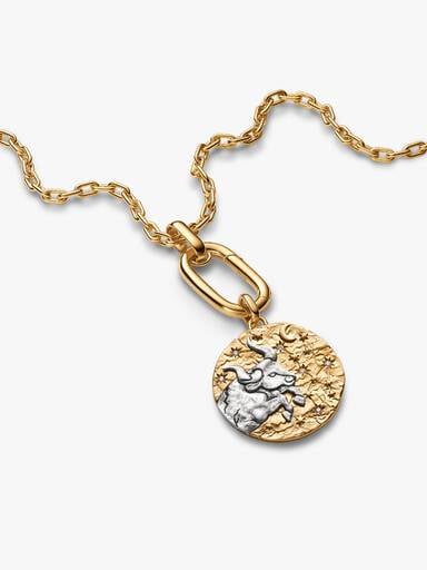 Taurus Zodiac Oversized Medallion Charm