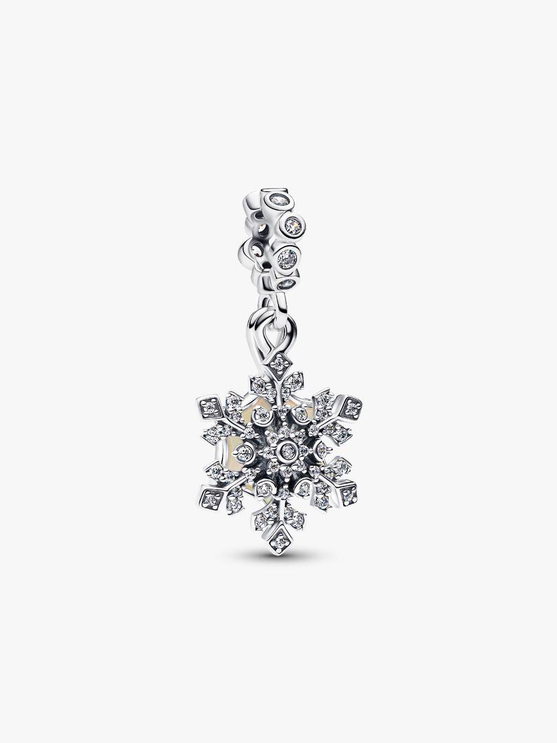 Opalescent Snowflake Double Dangle Charm