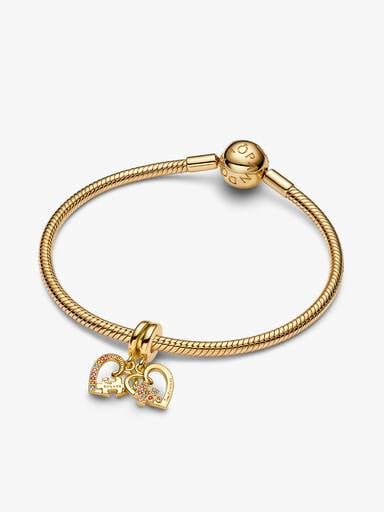 Splittable Puzzle Piece Hearts Dangle Charm