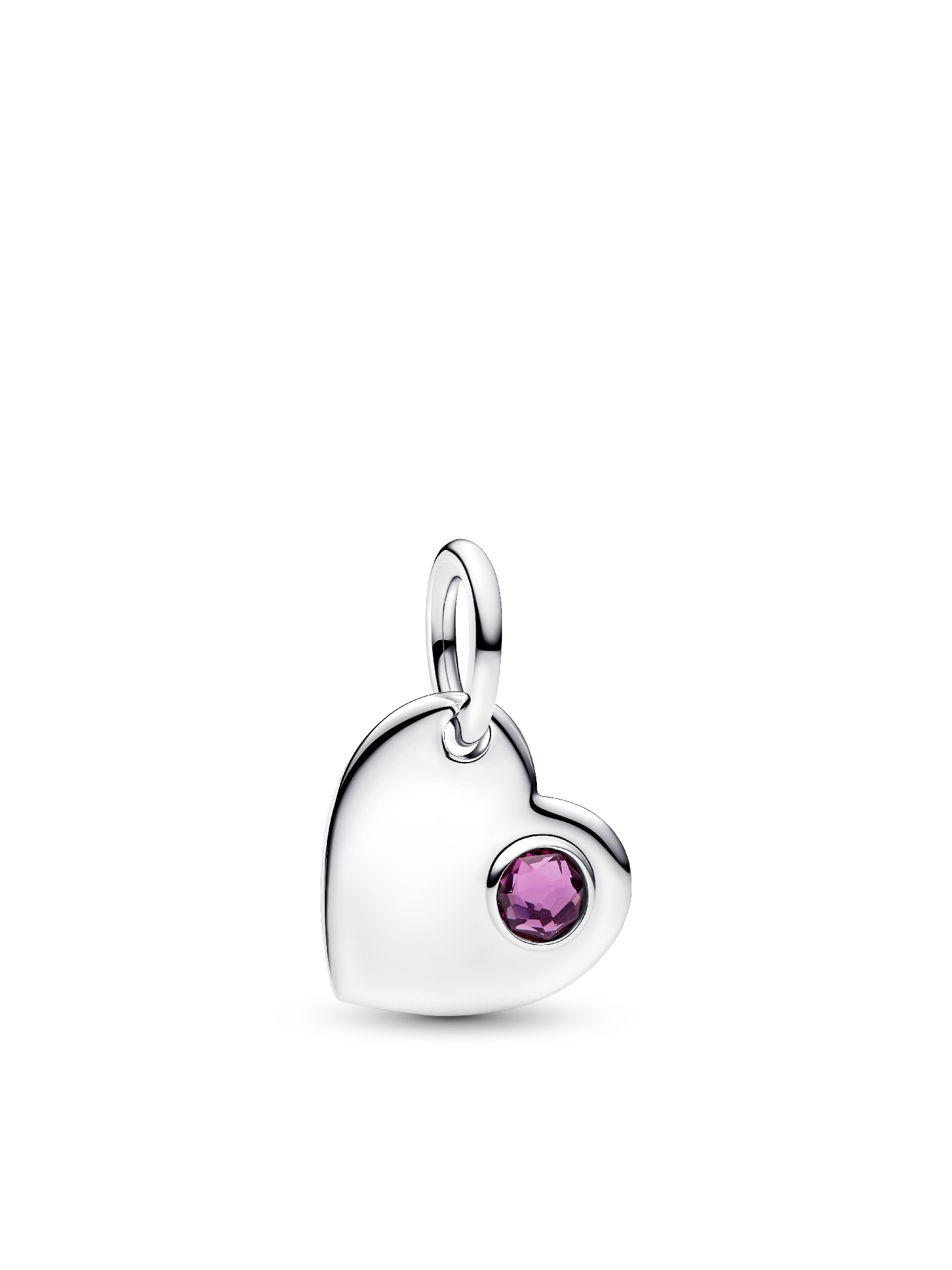 February Birthstone Heart Pendant Necklace