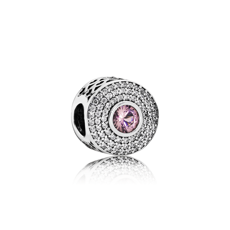 Radiant Splendor Charm, Blush Pink Crystal & Clear CZ | PAND