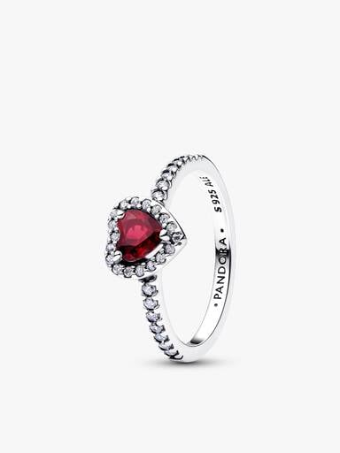 Jewel Tones Elevated Hearts Ring Trio