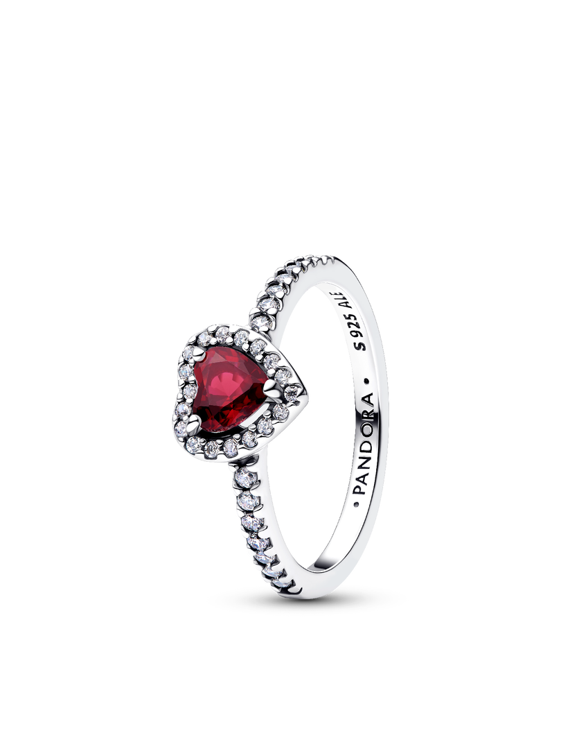 Jewel Tones Elevated Hearts Ring Trio
