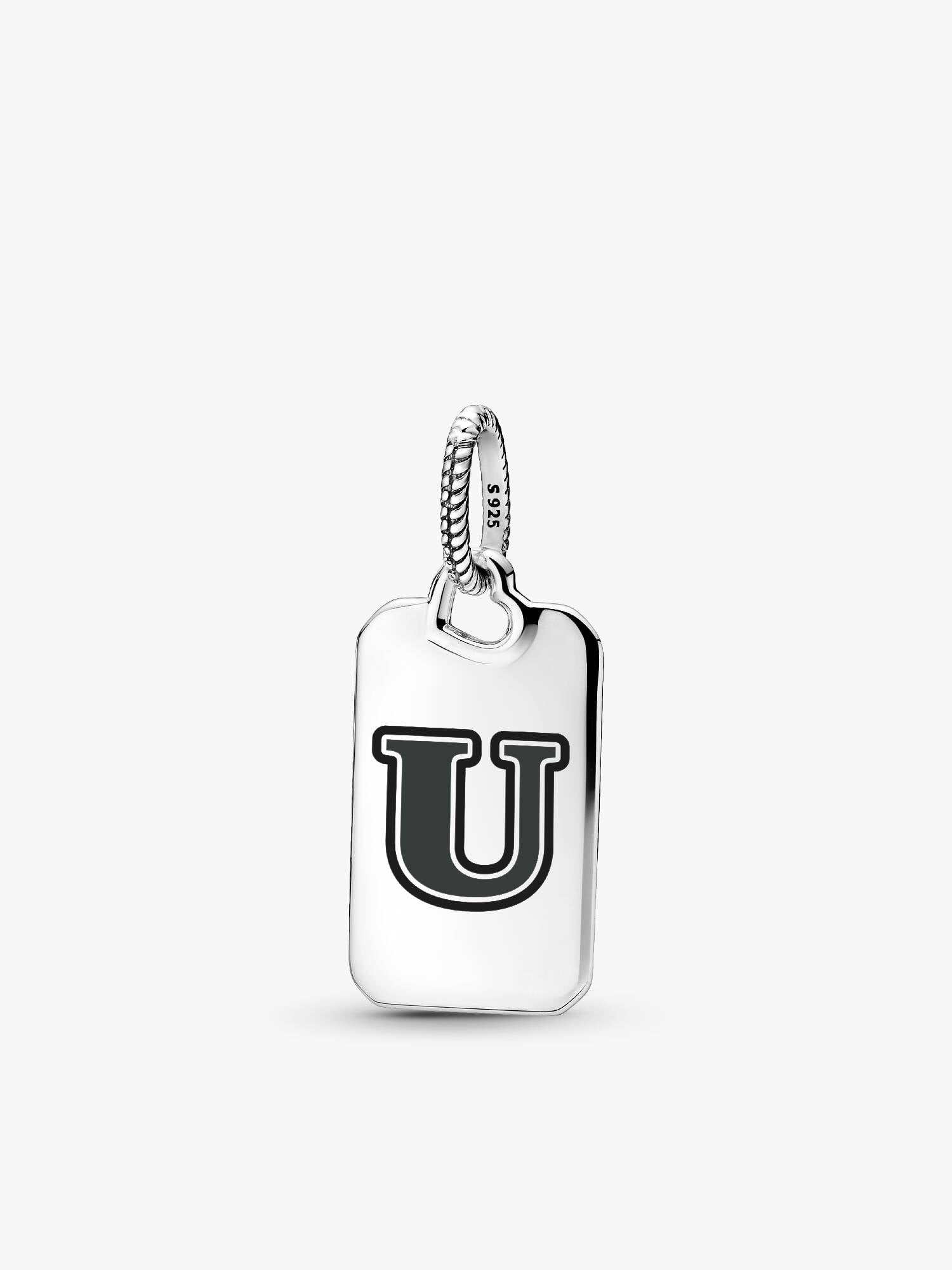 Letter U Rectangle Pendant