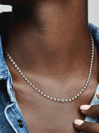 Beads & Pavé Necklace