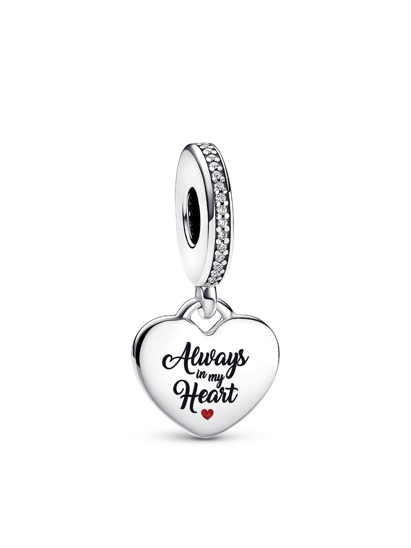 Женский шарм Pandora Always In My Heart Dangle Charm, цвет: Серебро — фото 1