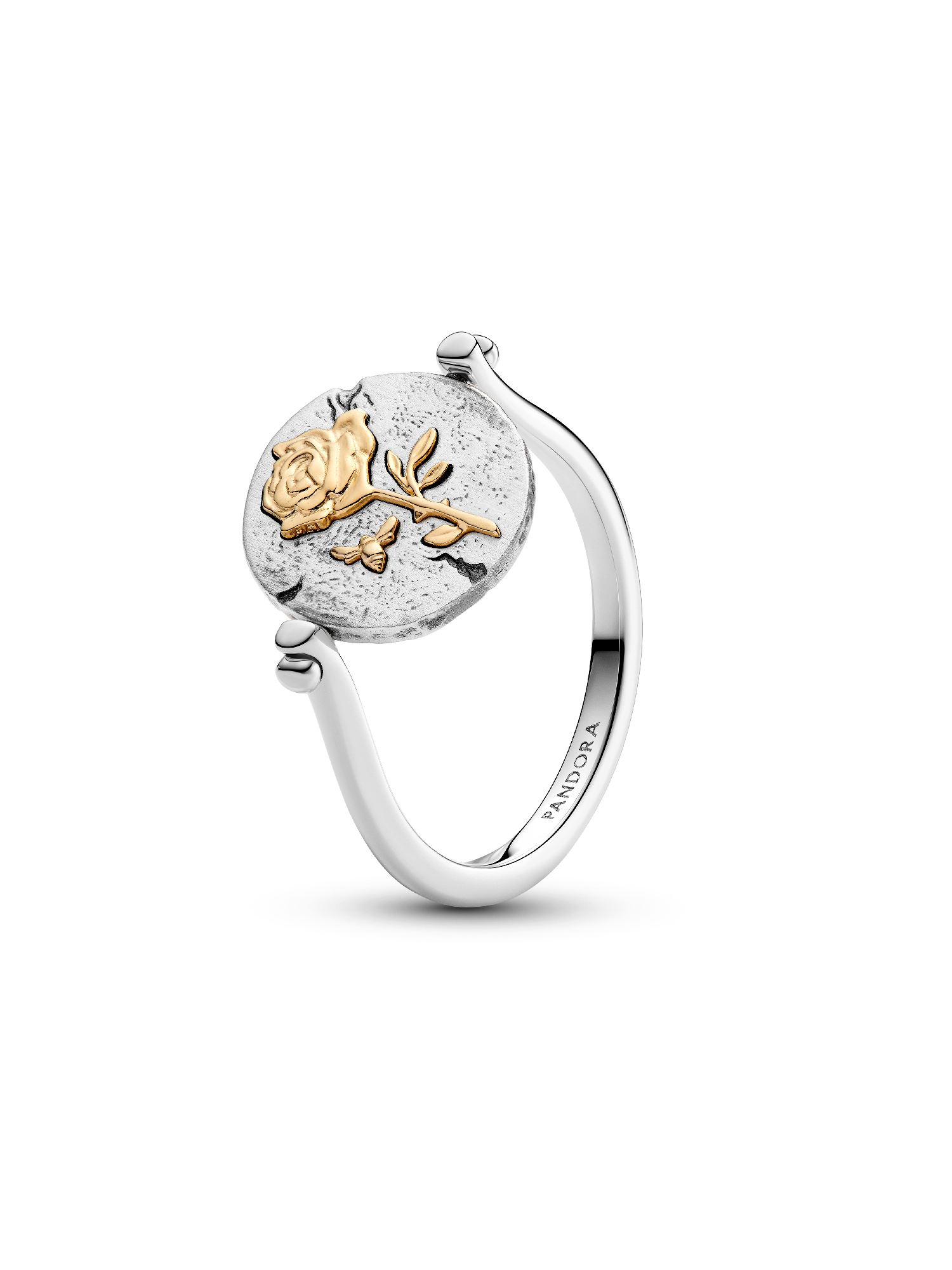Rose Reversible Medallion Ring