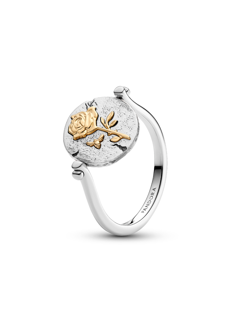 Rose Reversible Medallion Ring