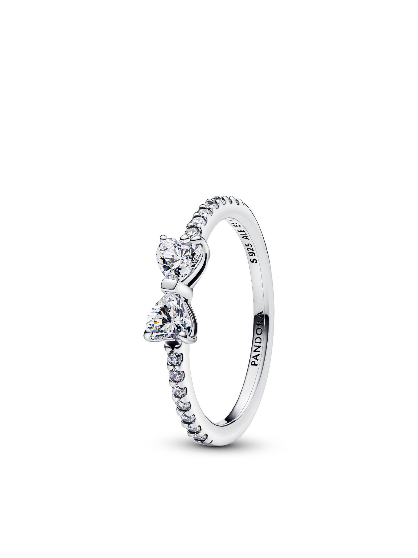 Женское кольцо Pandora Sparkling Bow, цвет: Серебро — фото 1