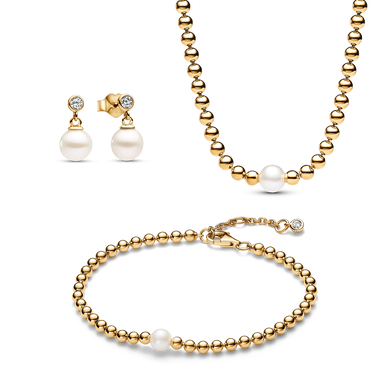 Treated Freshwater Cultured Pearl & Beads Jewelry Set