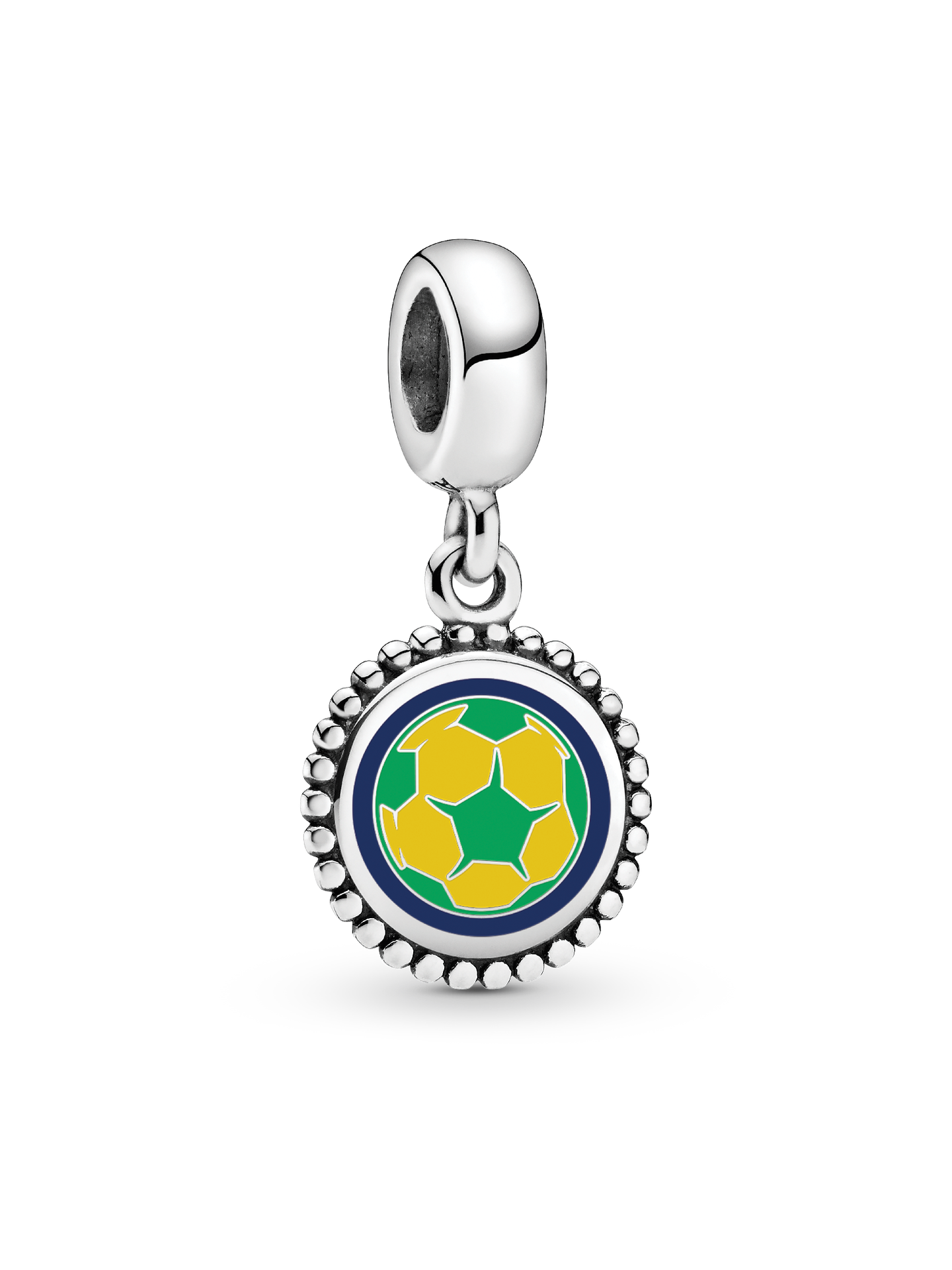 Женский шарм Pandora Brazil Soccer Charm, цвет: Серебро