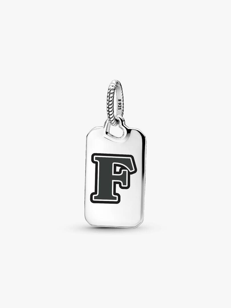Letter F Rectangle Pendant