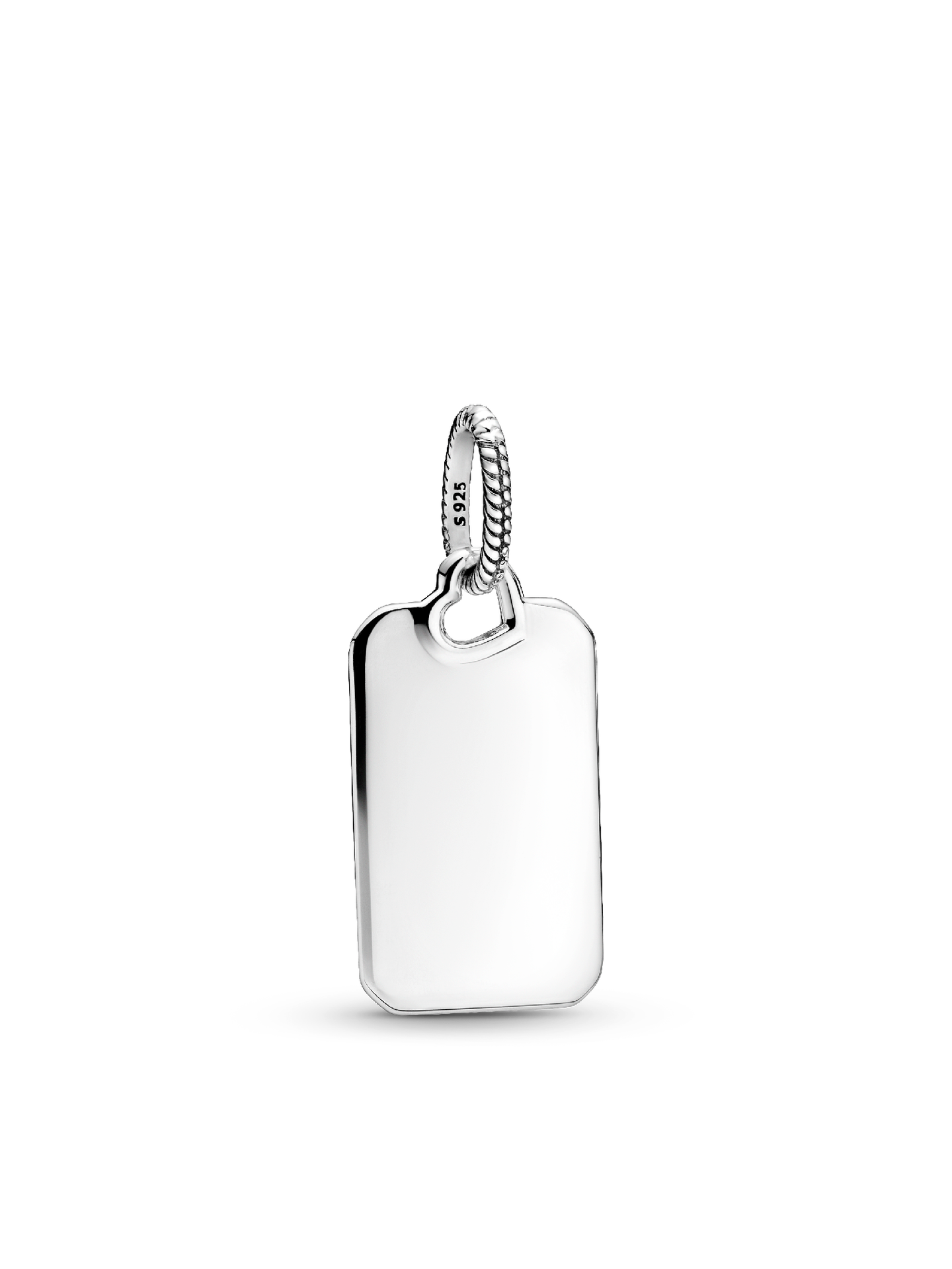Женская подвеска Pandora Engravable Rectangle Tag, Sterling silver, цвет: Серебро — фото 1