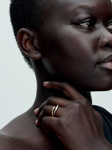 Two-tone Entwined Bands Ring