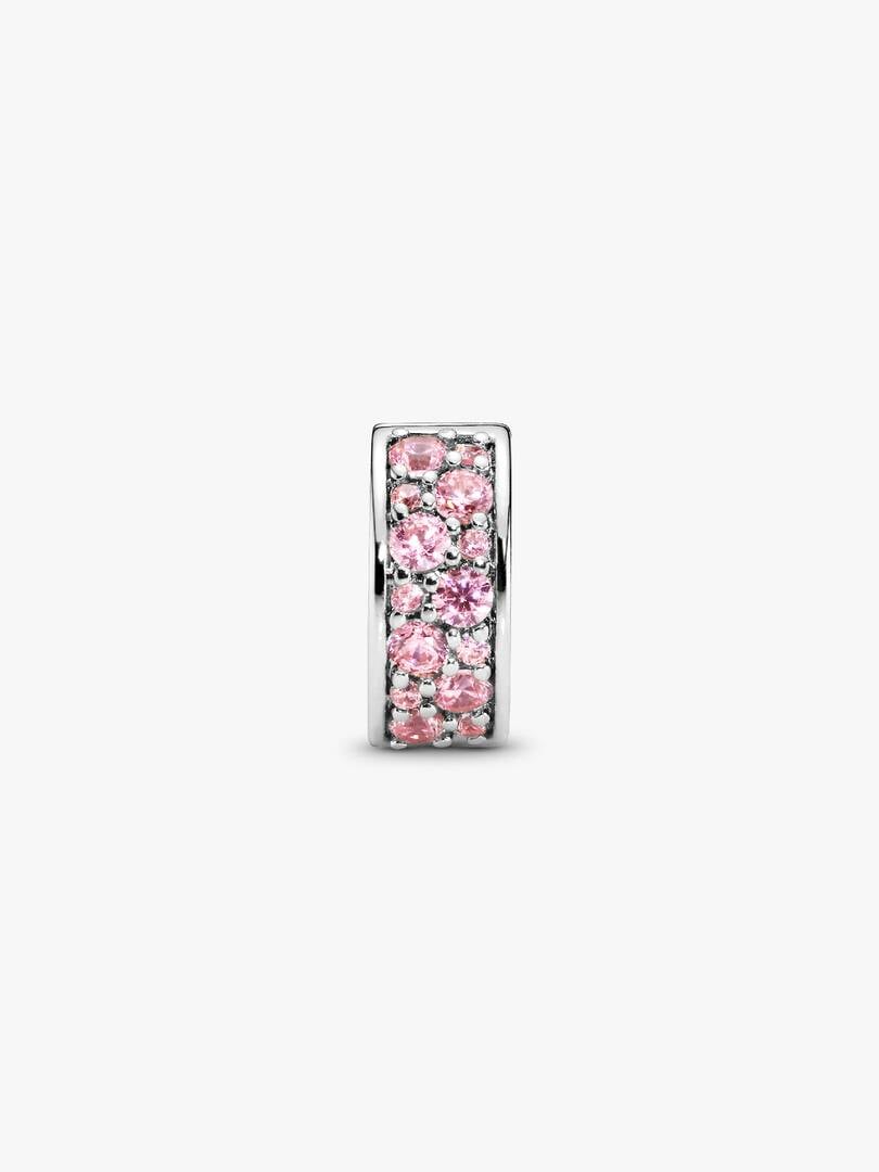 768669c01 Pink Pavé Clip Charm | Pendant | Sterling silver | Pandora US