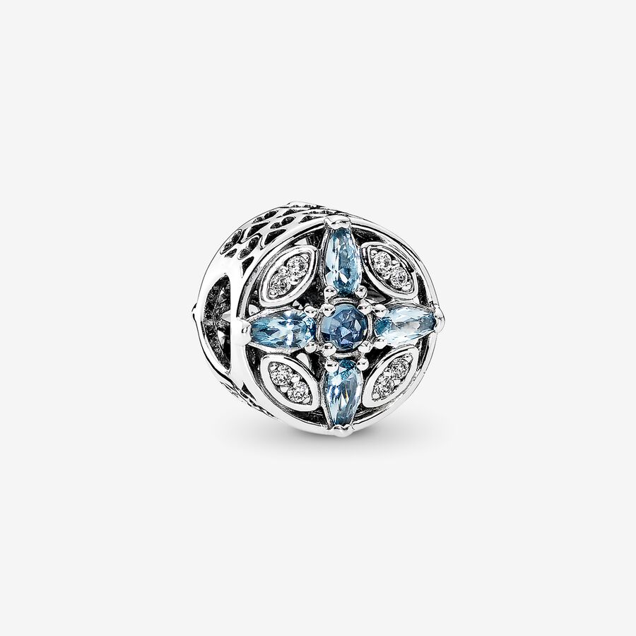FINAL SALE - Patterns of Frost Charm, Multi-Colored Crystal & Clear CZ image number 0