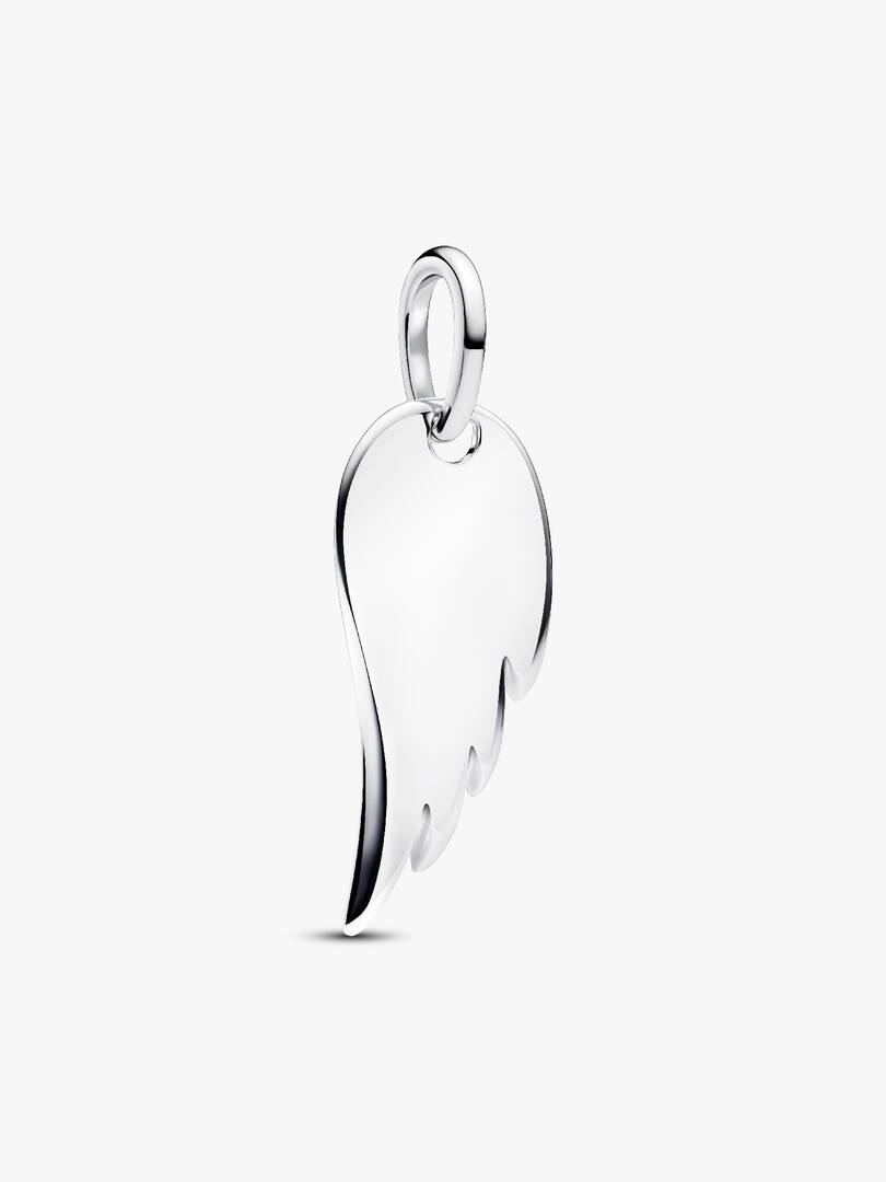 Engravable Angel Wing Tag Pendant
