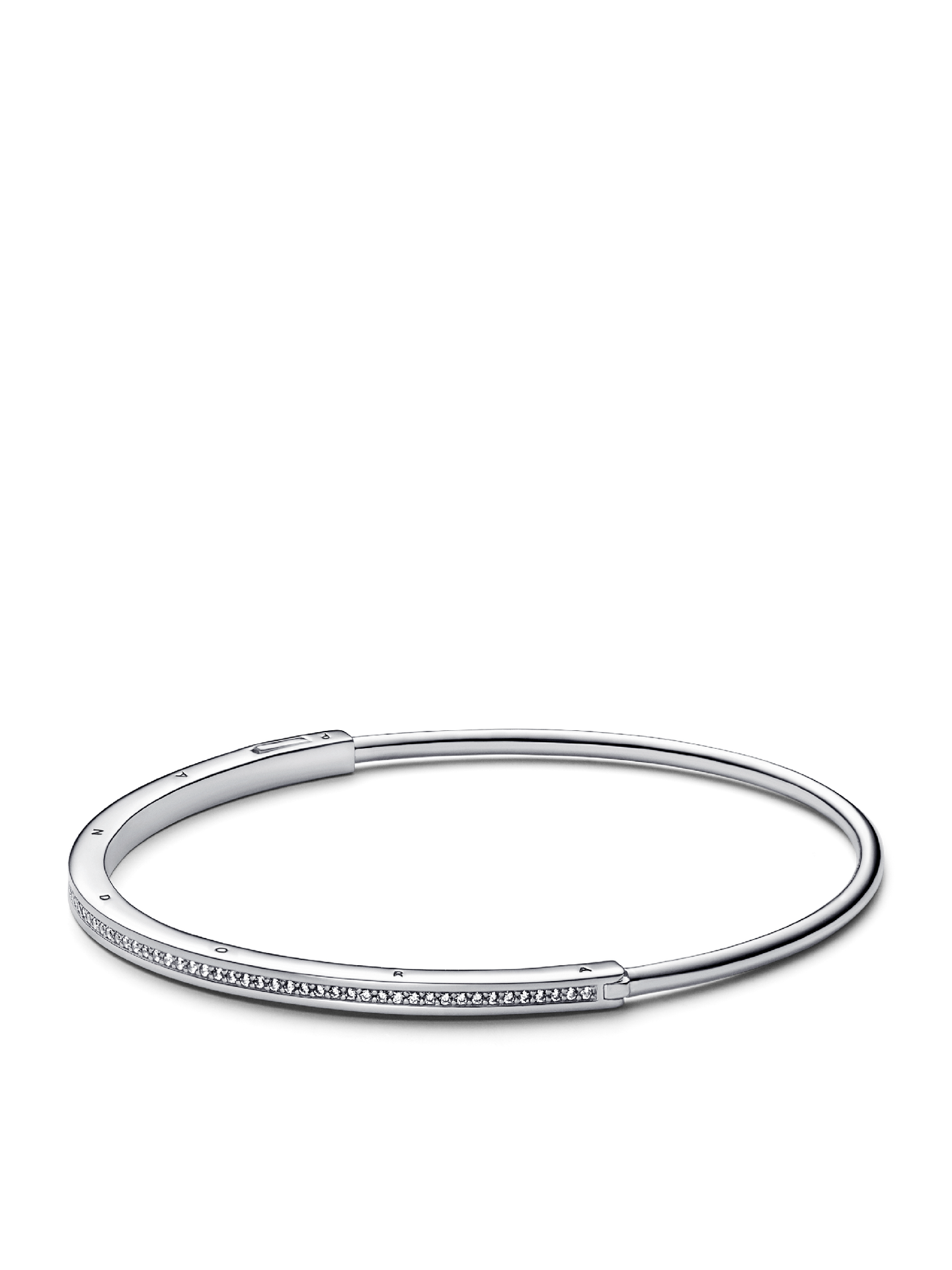 Женский браслет Pandora Signature I-D Pavé, Sterling silver, цвет: Серебро — фото 1