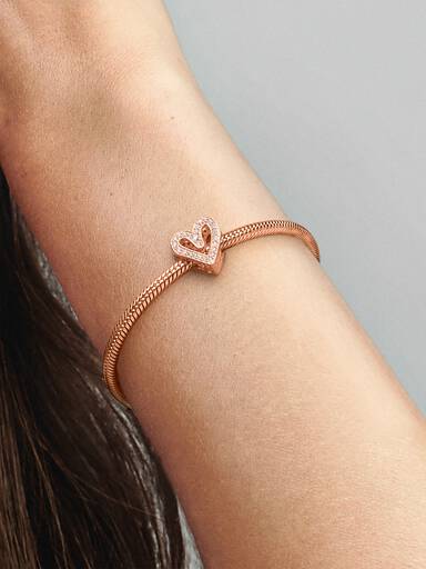 FINAL SALE - Sparkling Freehand Heart Charm