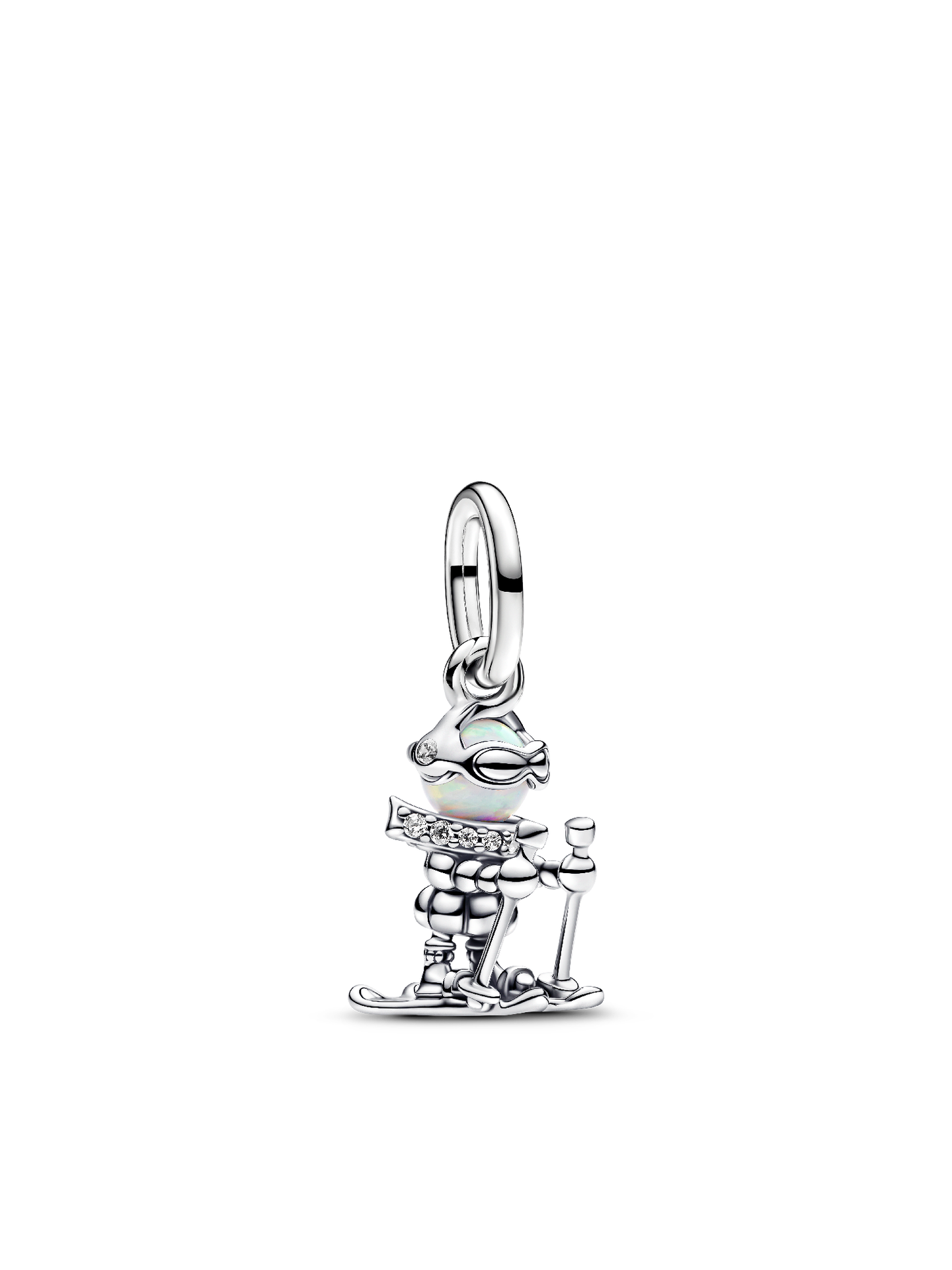 Женский шарм Pandora Skier Dangle Charm, цвет: Серебро