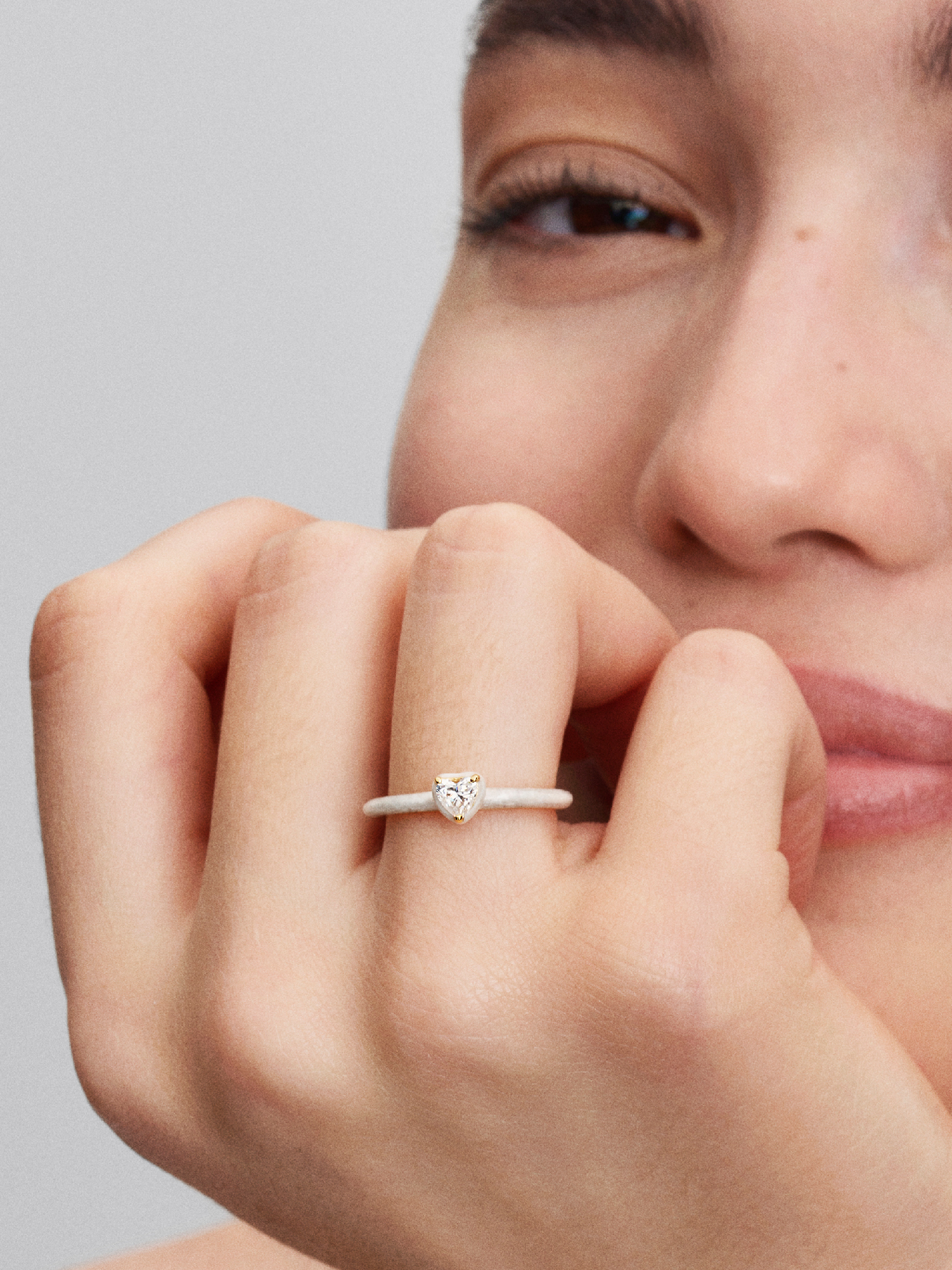 Женское кольцо Pandora White Chakra Heart, цвет: Позолоченный — фото 3