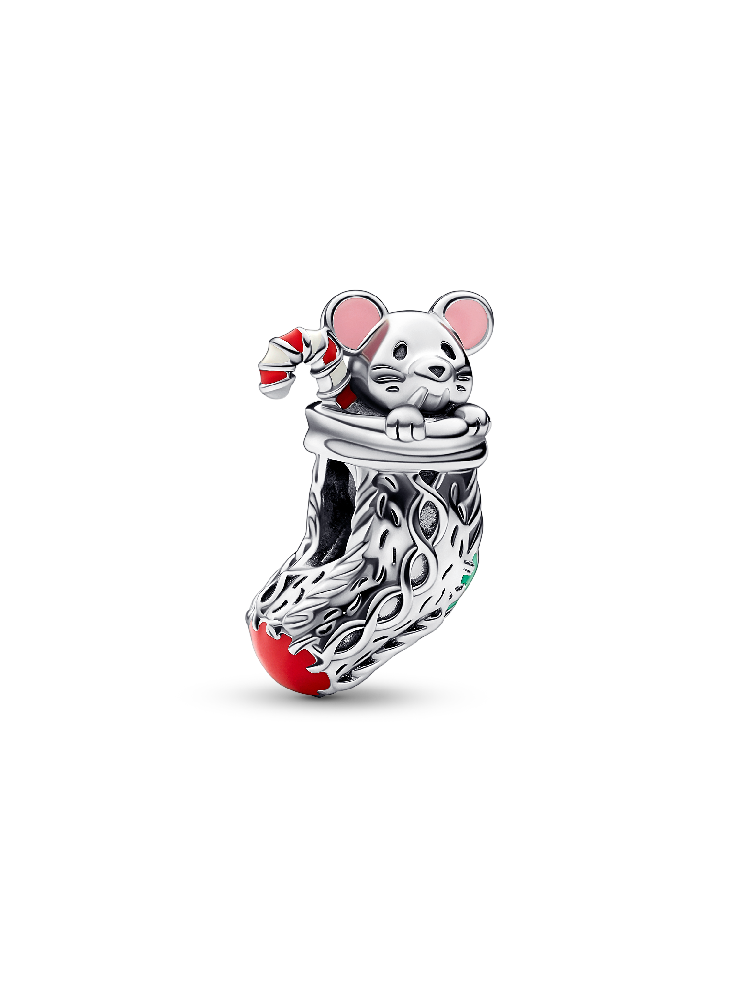 Festive Mouse & Stocking Charm