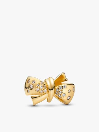 Gold Sparkling Bow Bracelet Set