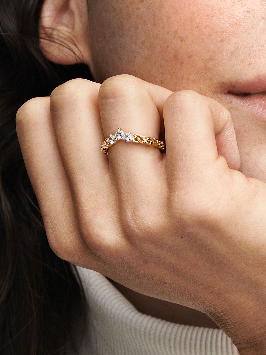 Regal Swirl Tiara Ring