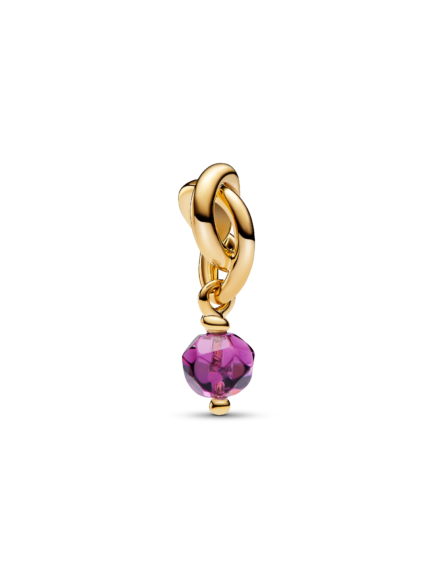 February Purple Eternity Circle Dangle Charm