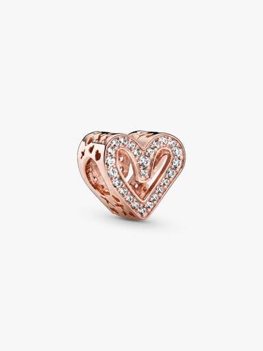 FINAL SALE - Sparkling Freehand Heart Charm