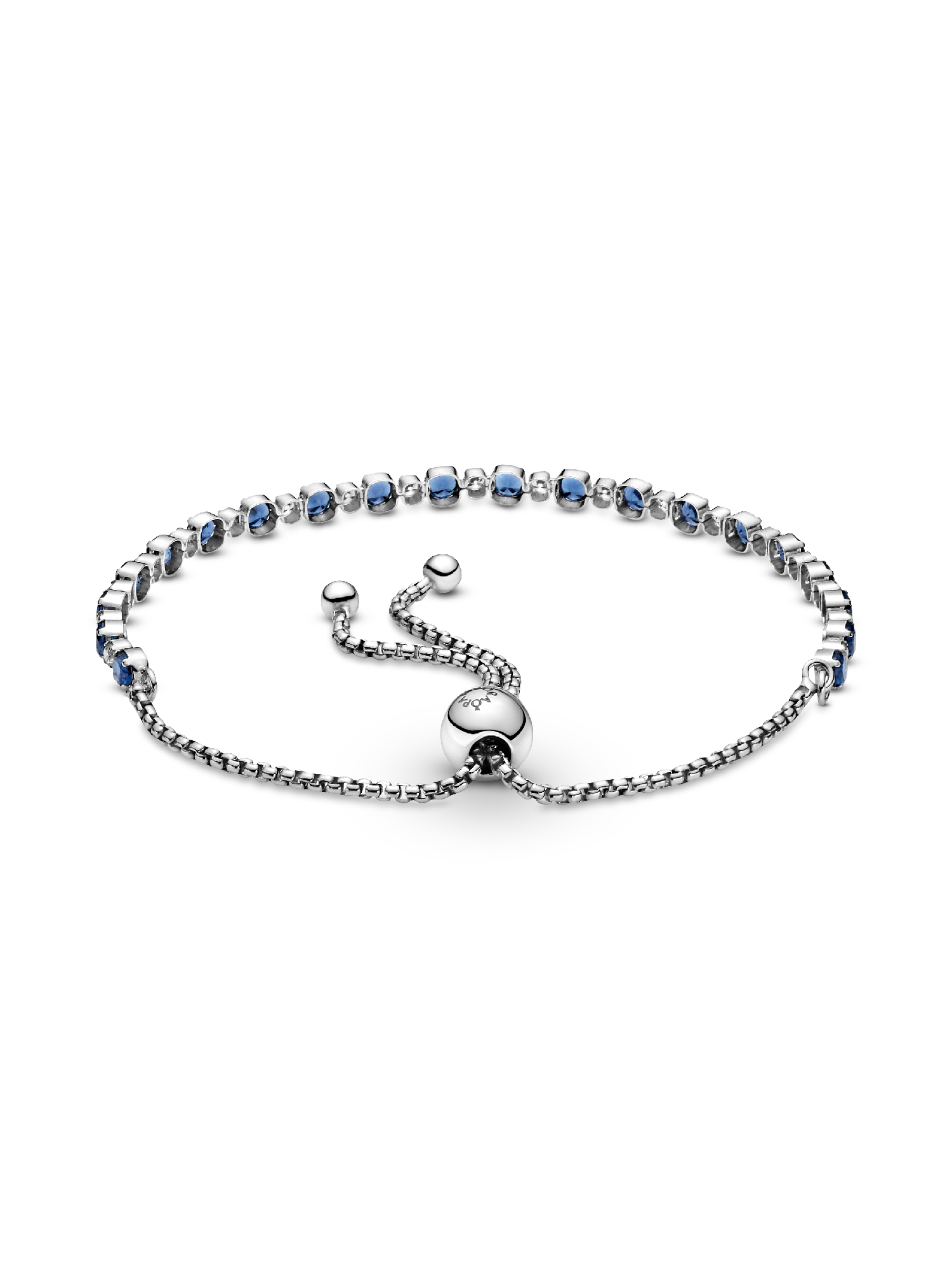 Blue and Clear Sparkle Slider Bracelet
