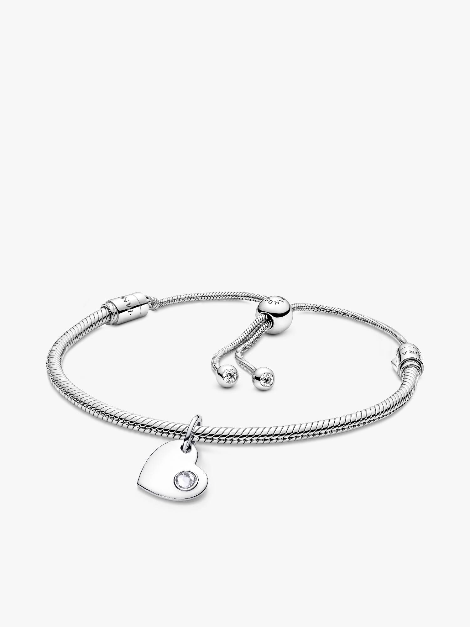 April Engravable Dangle Charm Bracelet Set