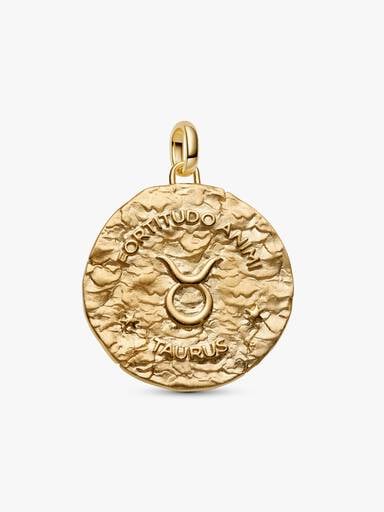 Taurus Zodiac Oversized Medallion Charm