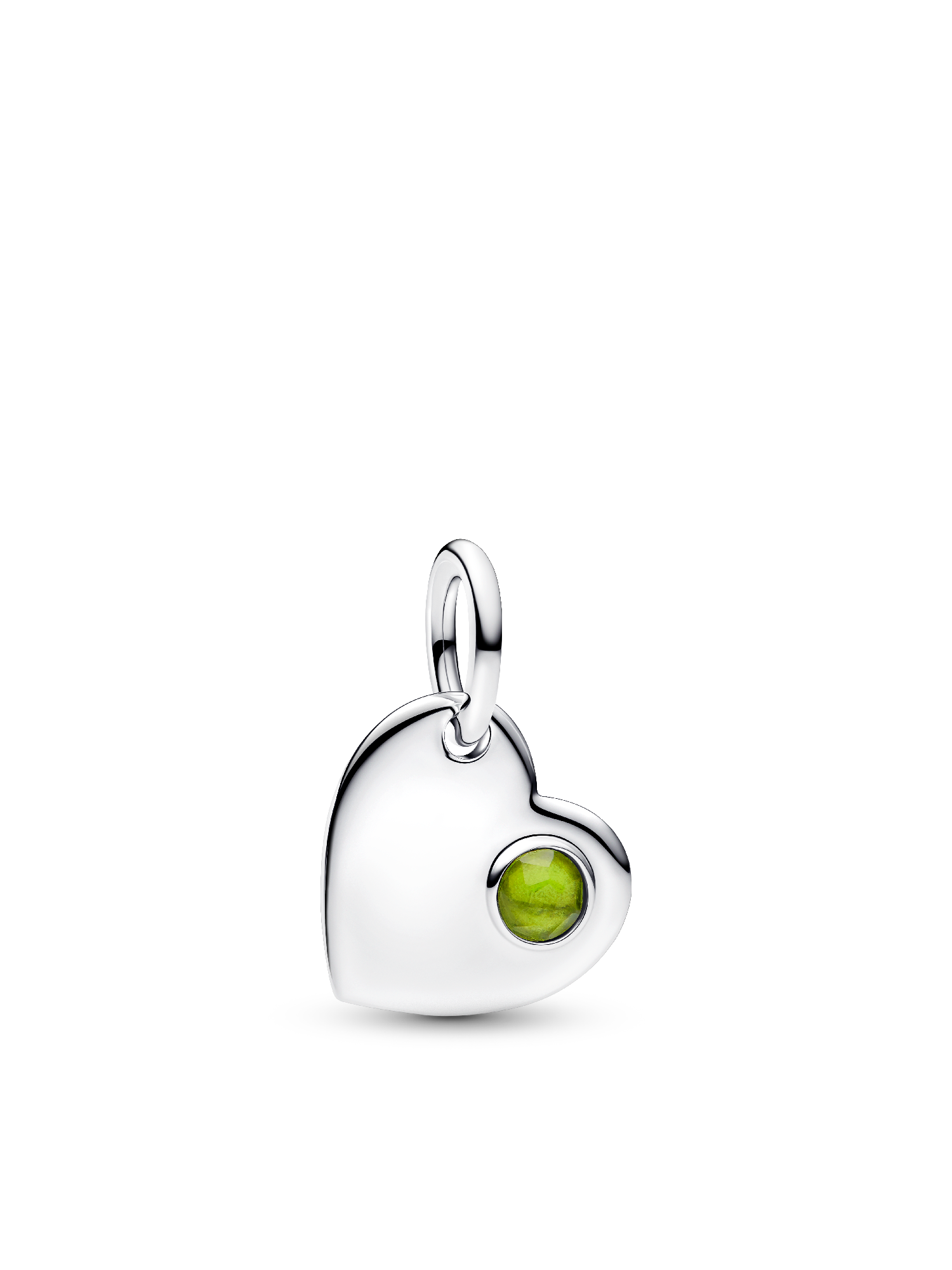 August Birthstone Heart Pendant Necklace