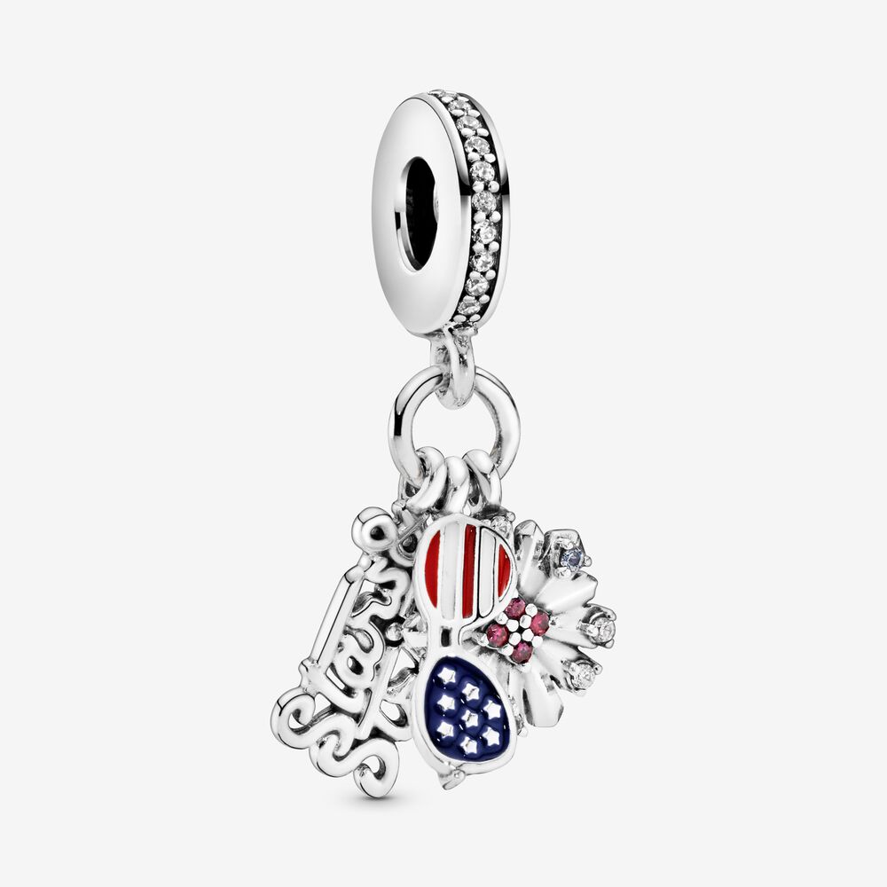 American Icons Dangle Charm Patriotic Charm Pandora US Sterling