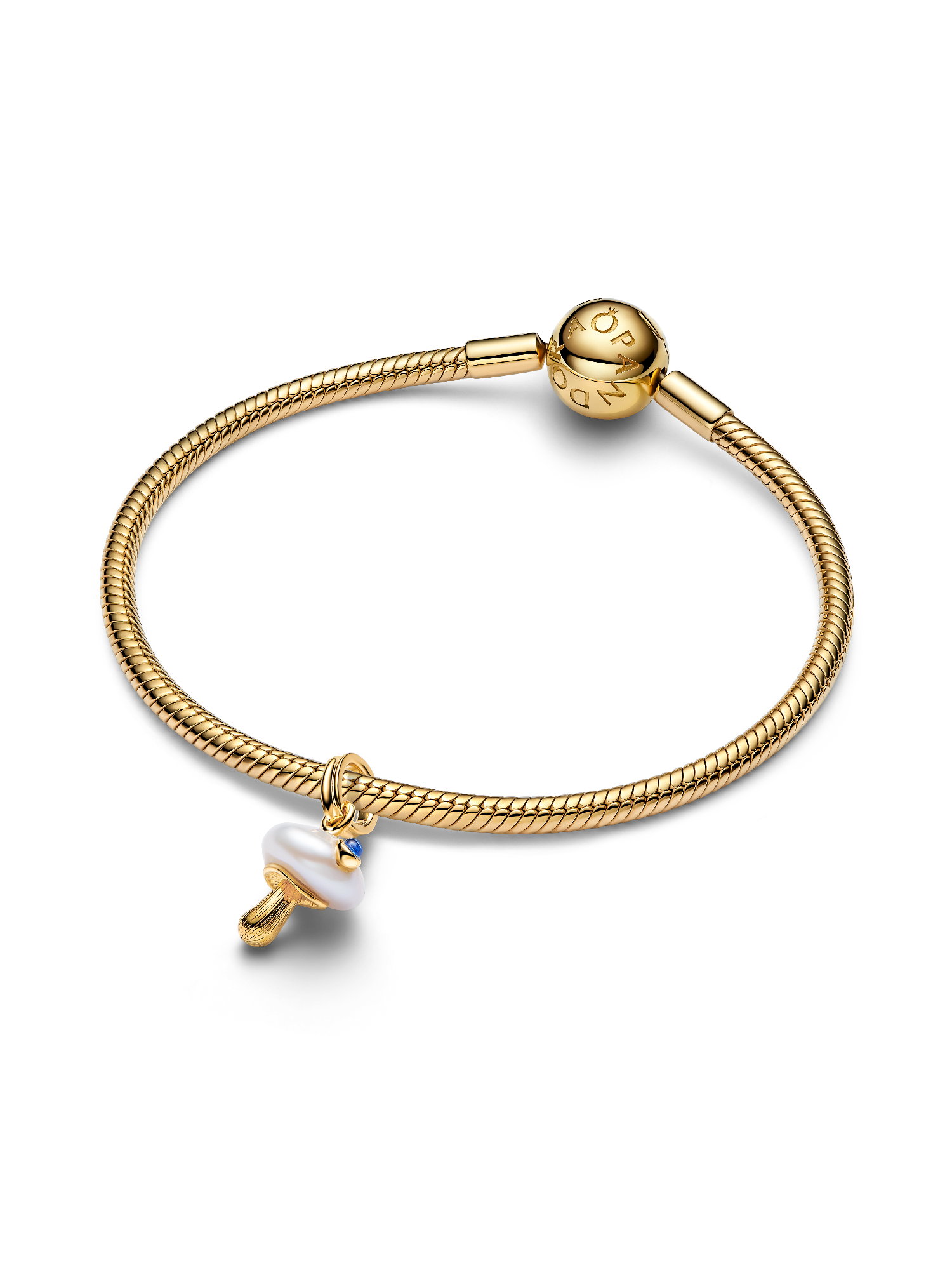 Treated Freshwater Cultured Baroque Pearl Mushroom Dangle Charm