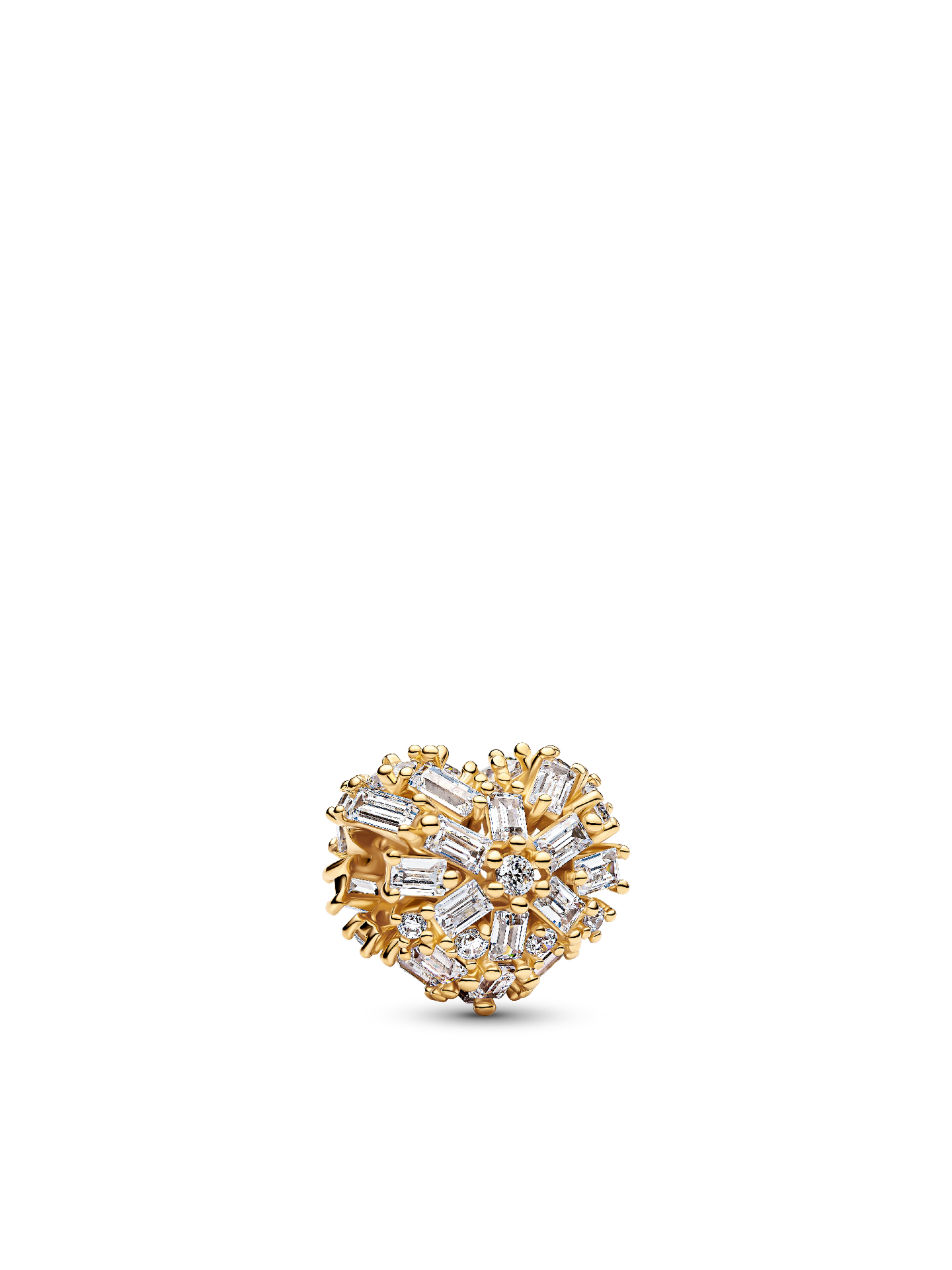 Женский шарм Pandora Sparkling Heart Charm, Gold plated, цвет: Позолоченный — фото 1
