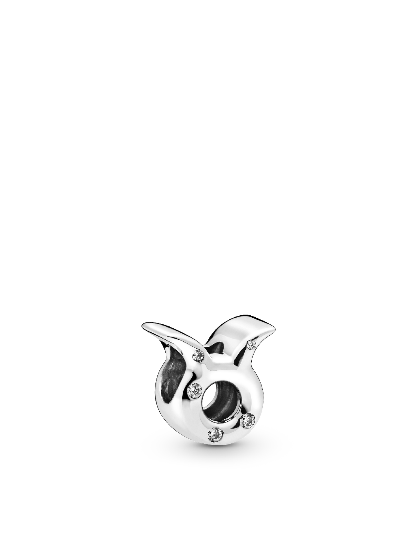 Женский шарм Pandora Sparkling Taurus Zodiac Charm, цвет: Серебро — фото 1