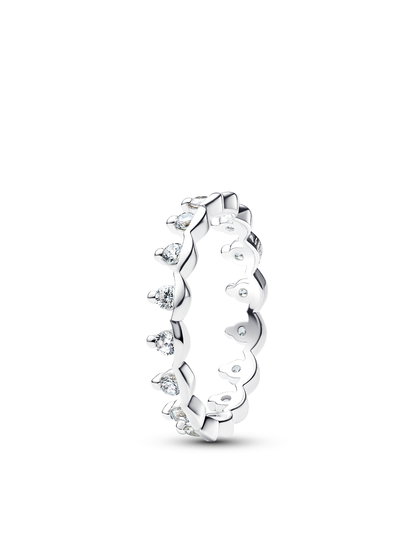 Женское кольцо Pandora Sparkling Regal Band, Sterling silver, цвет: Серебро — фото 1