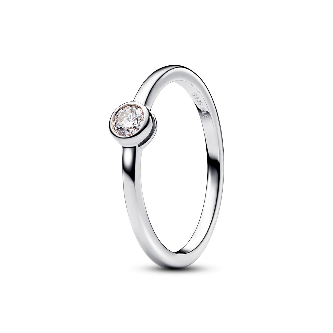 Pandora Era Lab-grown Diamond Bezel Ring carat tw Sterling Silver