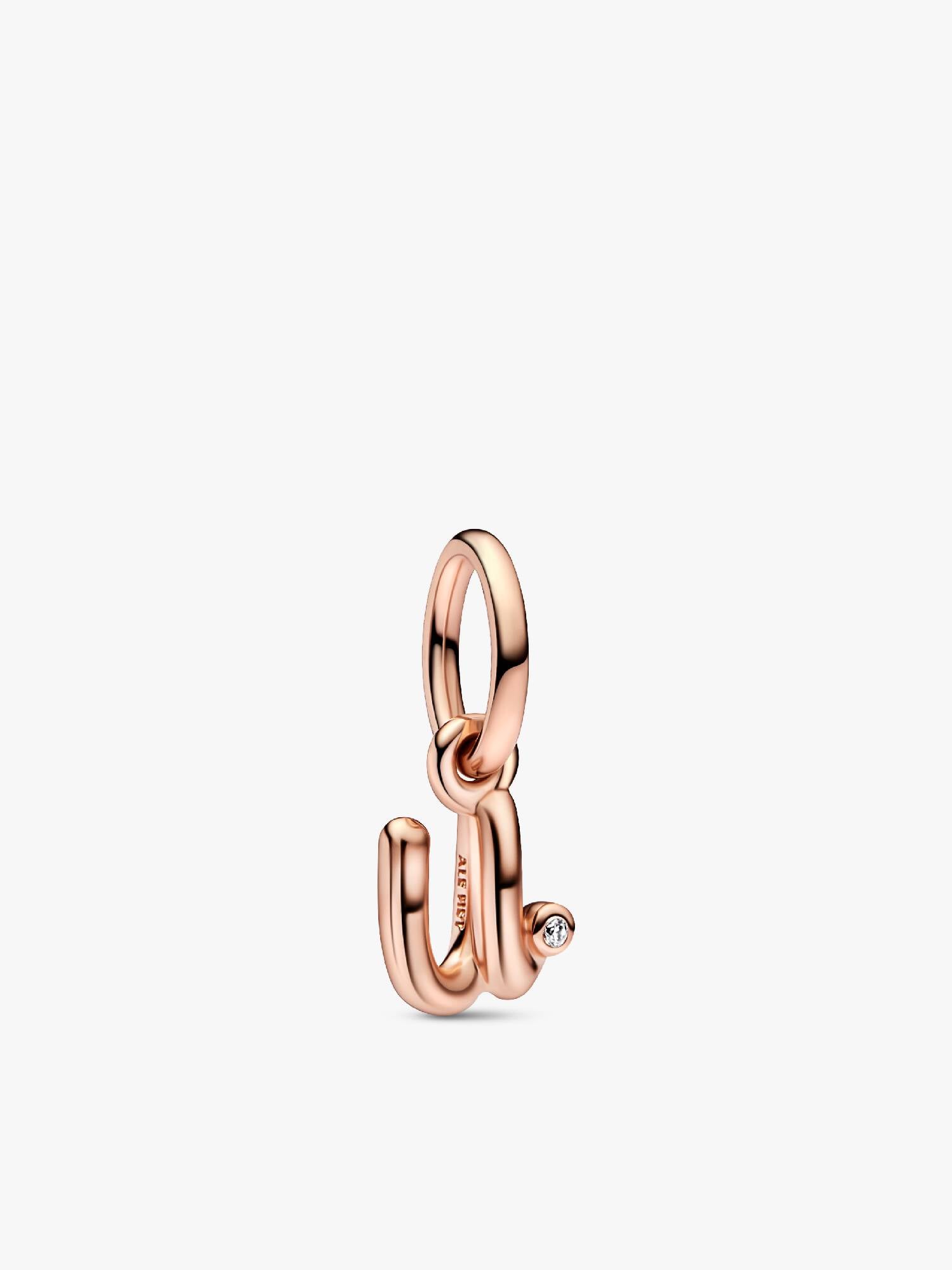 FINAL SALE - Letter U Script Alphabet Dangle Charm