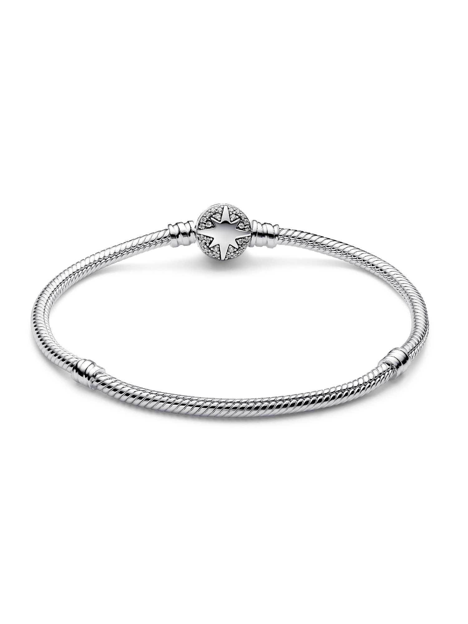North Star Clasp Snake Chain Bracelet | Sterling silver | Pandora US