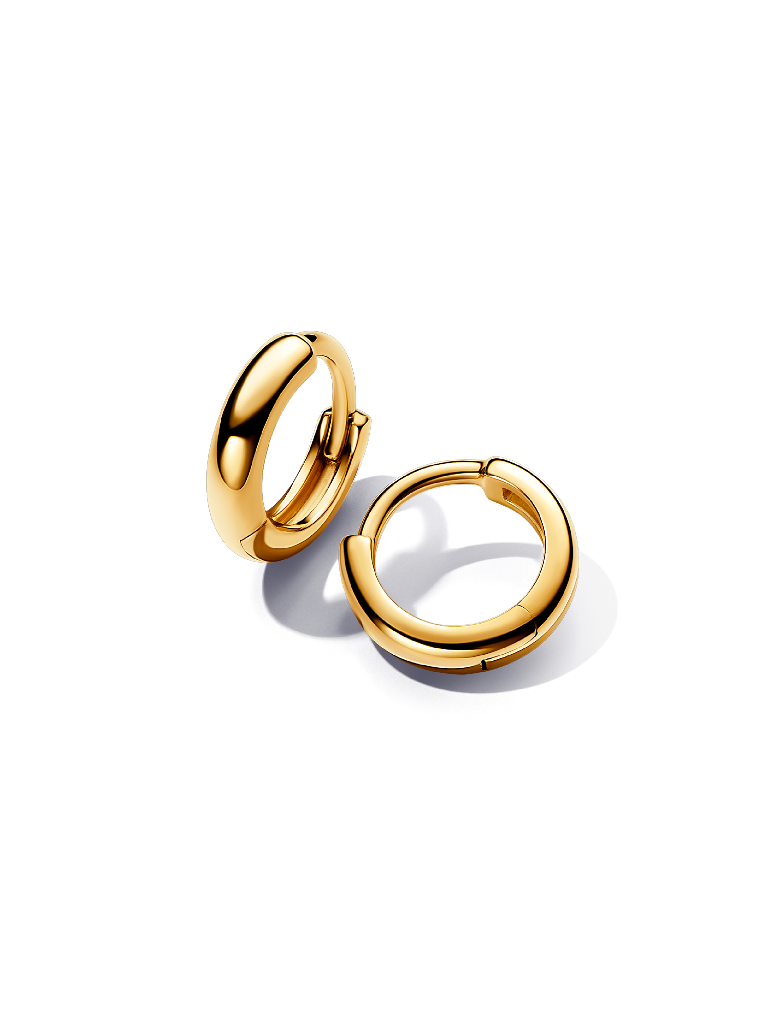 Round Huggie Hoop Earrings