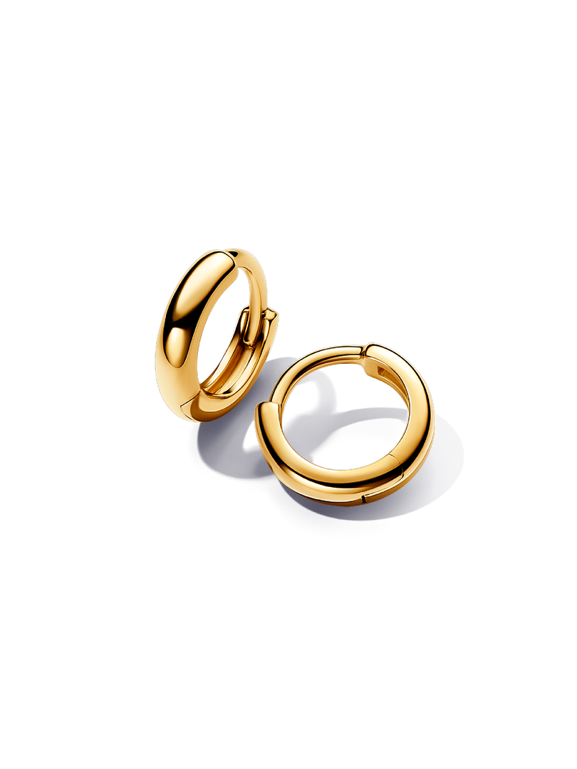 Round Huggie Hoop Earrings
