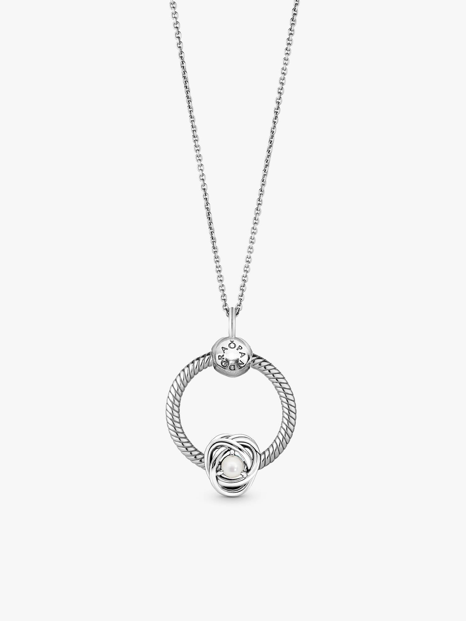 June Birthstone Eternity Circle O Pendant Set