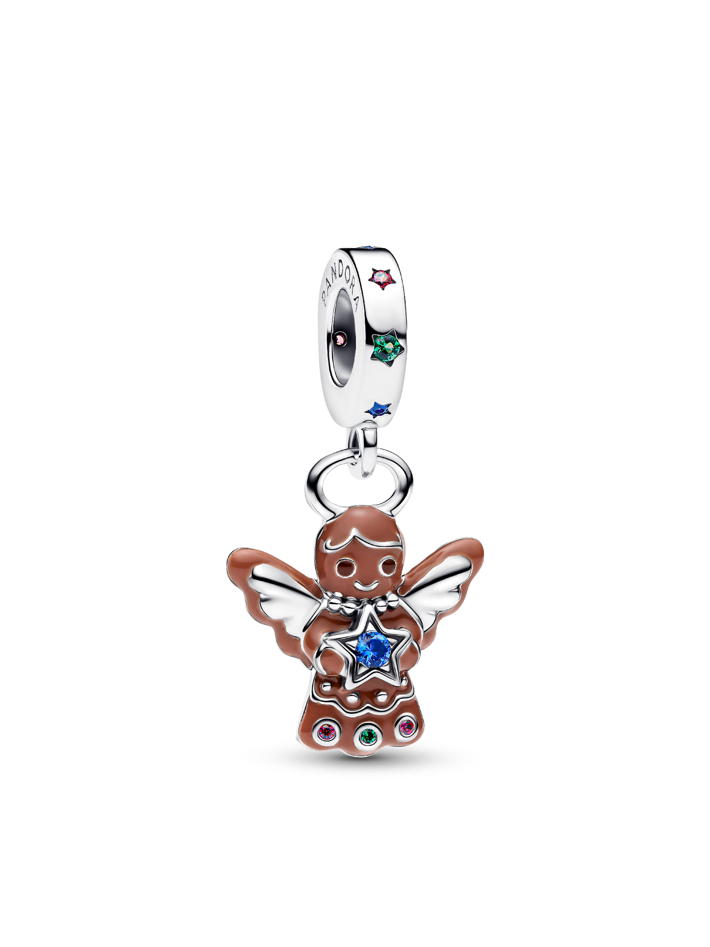 Женский шарм Pandora Gingerbread Angel Dangle Charm, цвет: Серебро