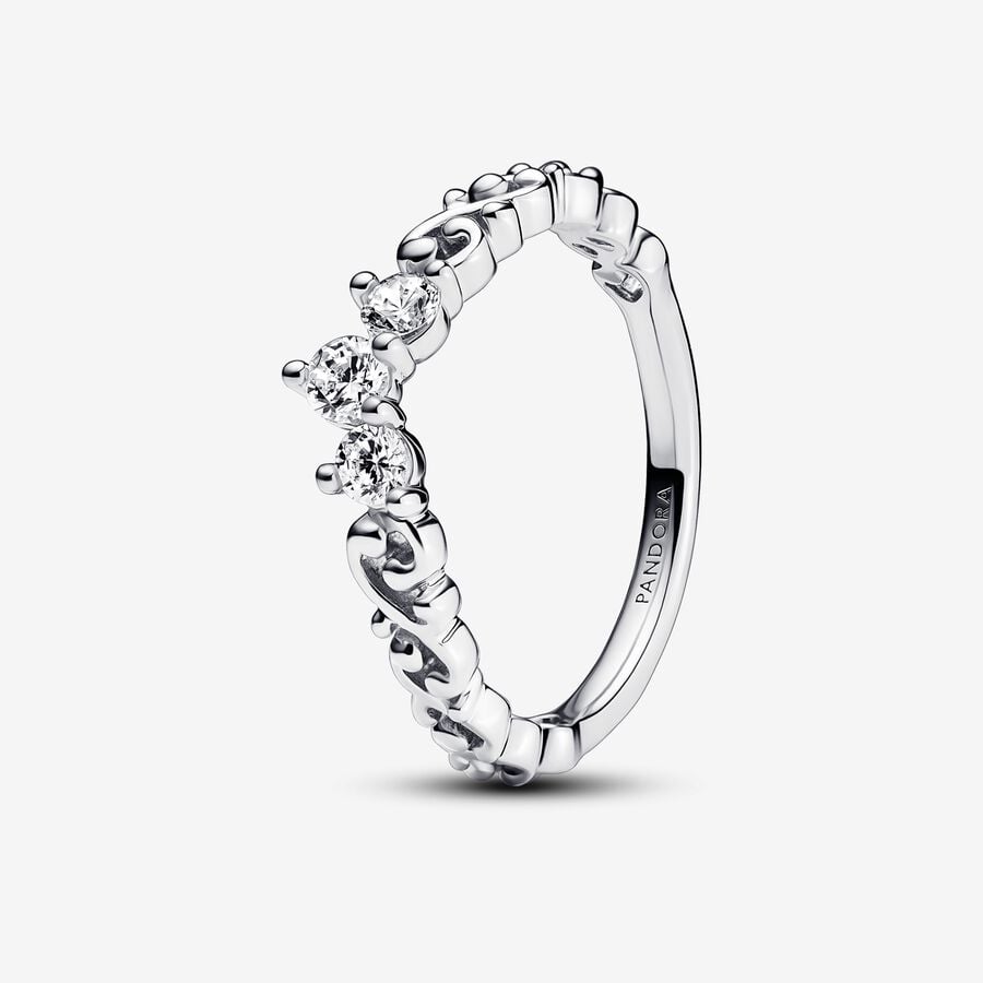 Regal Swirl Tiara Ring, Sterling silver