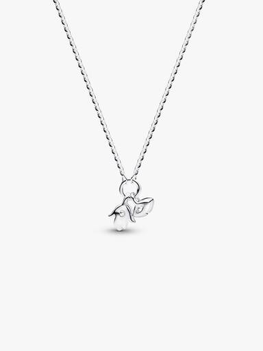 Pandora Talisman Sterling Silver Lab-Grown Diamond Evil Eye & Hamsa Hand Dangle Pendant Necklace