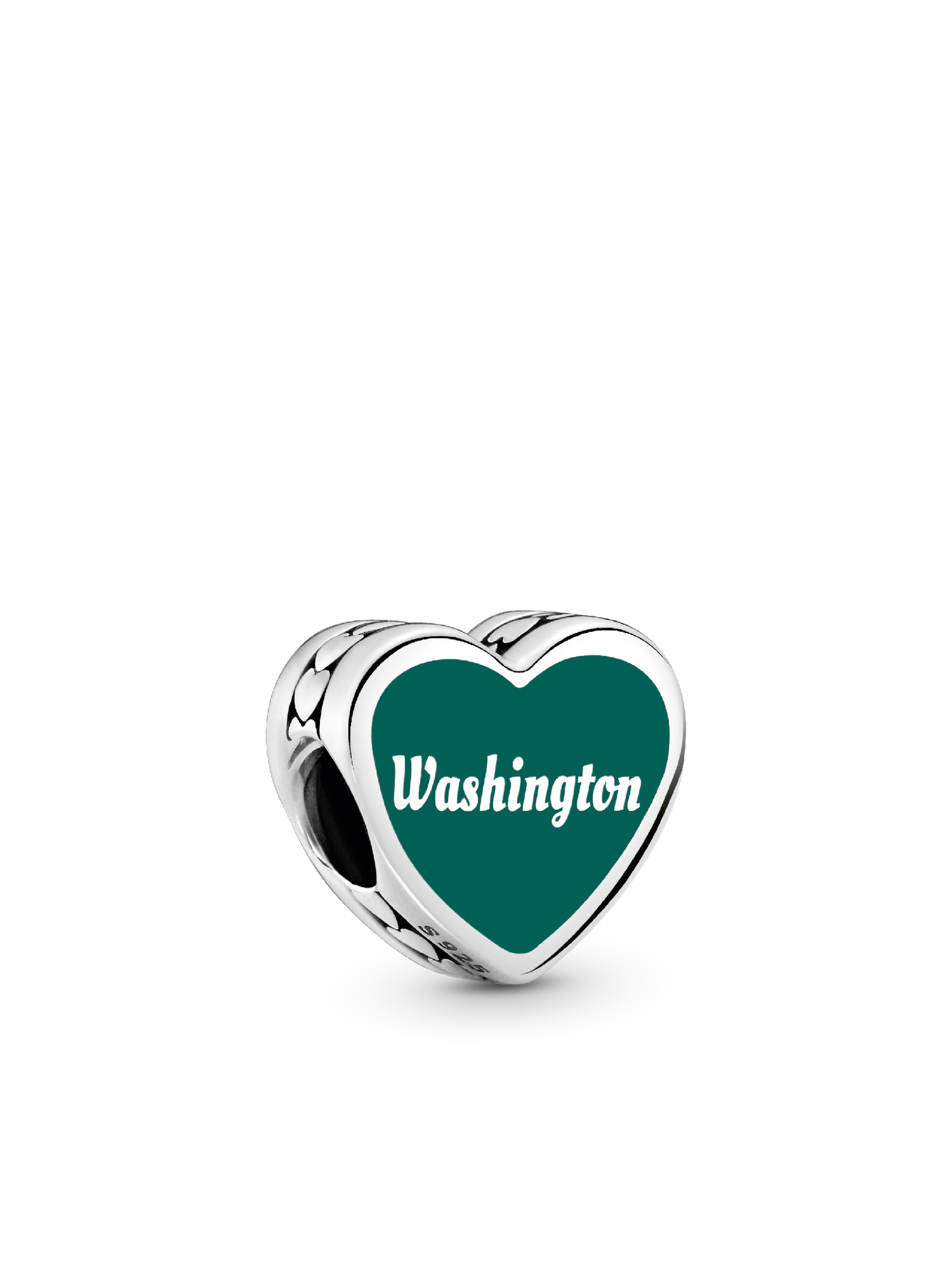 Женский шарм Pandora Washington State Scene Heart Charm, цвет: Серебро — фото 1