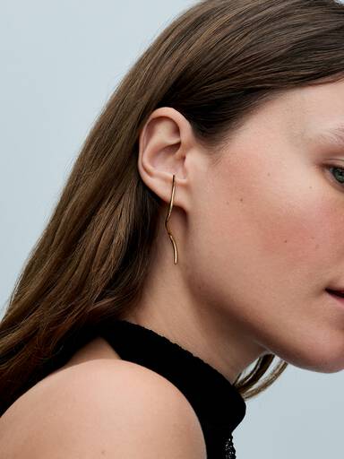 FINAL SALE - Organically Shaped Wire Stud Earrings